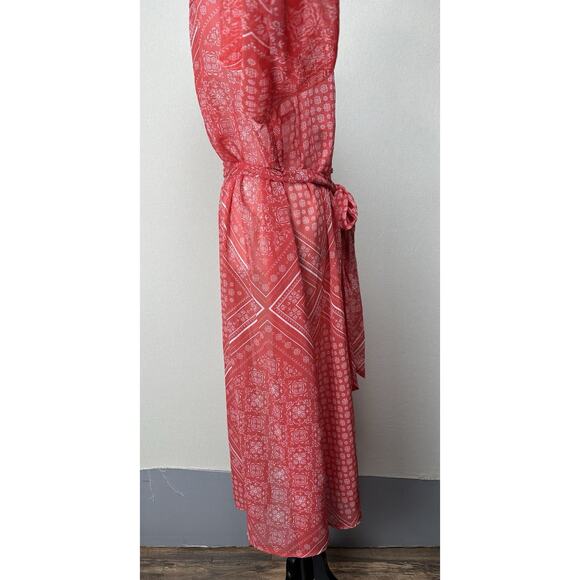 Lane Bryant Plus Sz 18/20 Red Belted Swim Coverup Kimono Beachwear Resortwear - Picture 4 of 16